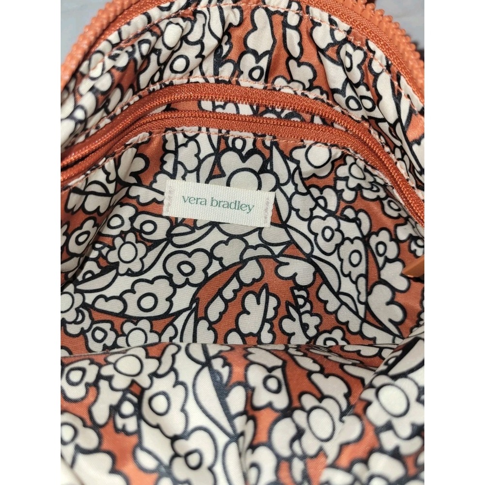 Vera Bradley Featherweight Springbrook Sling Burnt Orange Quilted Crossbody - Picture 4 of 7